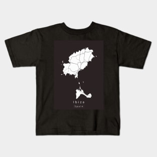Ibiza Spain Island Map Kids T-Shirt